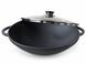 Кастрюля чугунная WOK 4,5 л со стеклянной крышкой ТМ СИТОН 3090W-L фото 3