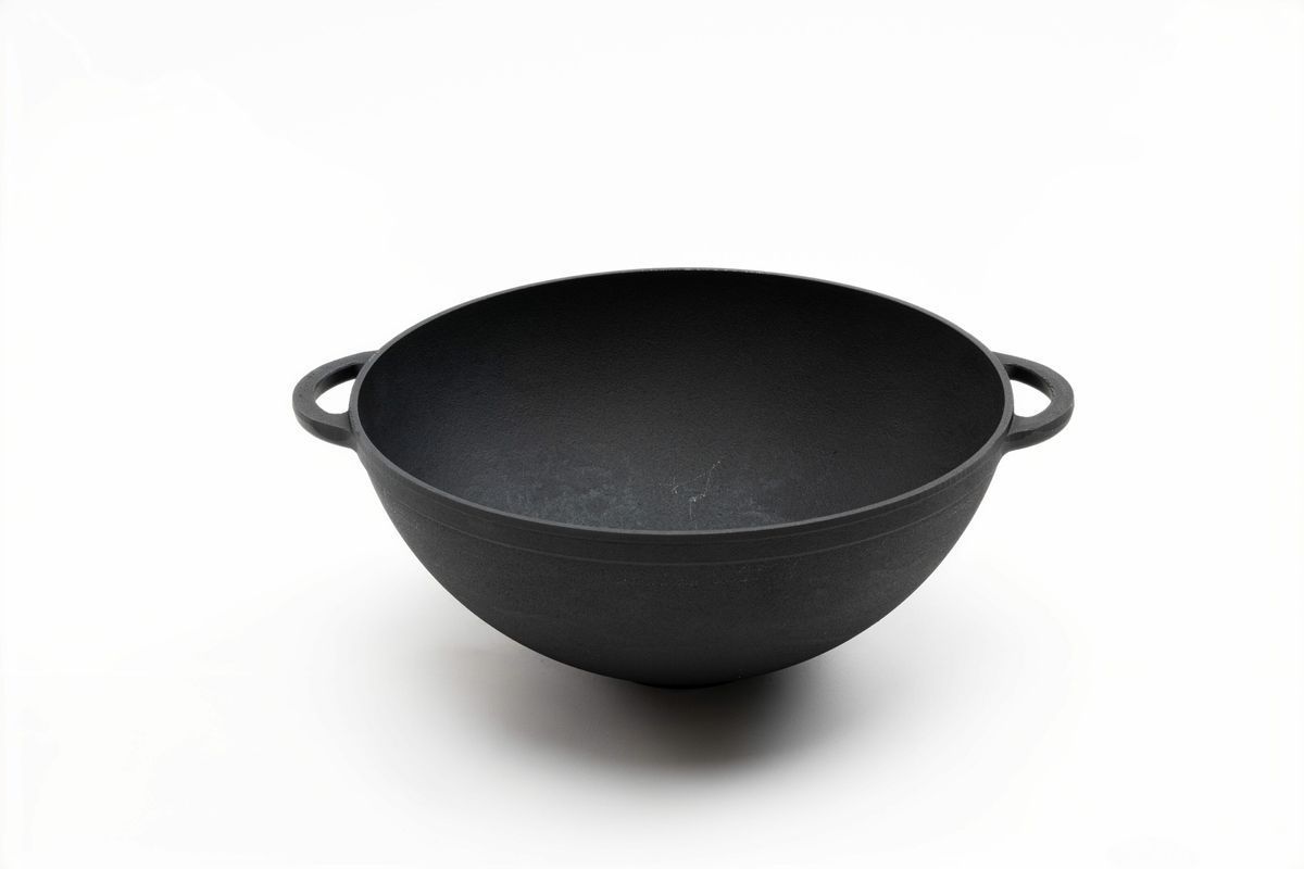 Каструля чавунна WOK 5,5 л ТМ СІТОН 3013W фото