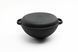 Каструля чавунна WOK 3,5 л з чавунною кришкою-сковородою ТМ СІТОН 2612W-KS фото 1