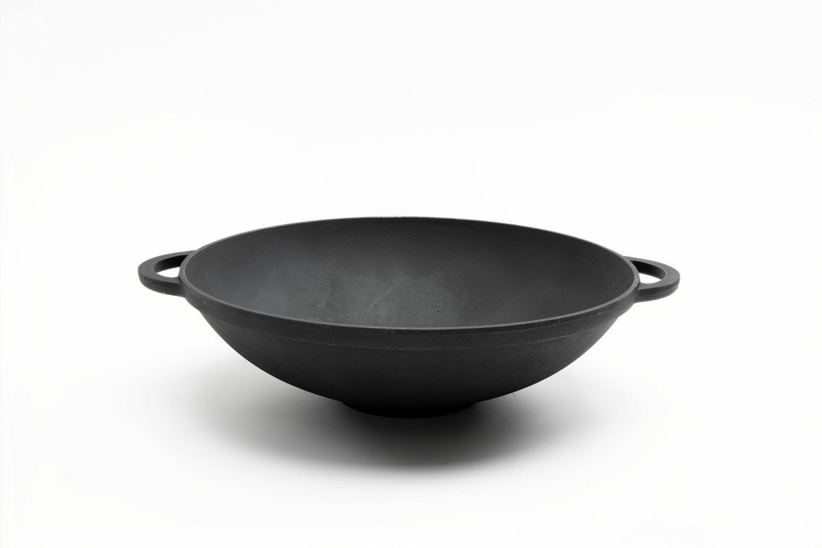 Кастрюля чугунная WOK 4,5 л с чугунной крышкой ТМ СИТОН 3090W-K фото