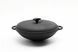 Кастрюля чугунная WOK 4,5 л с чугунной крышкой ТМ СИТОН 3090W-K фото 1