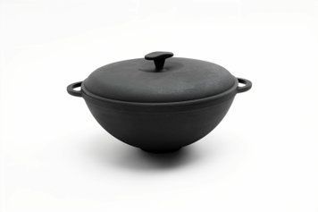 Кастрюля чугунная WOK 8 л с чугунной крышкой ТМ СИТОН 3415W-K фото